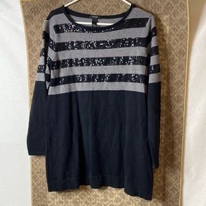 Alfani vintage long top with glitter. SizeL